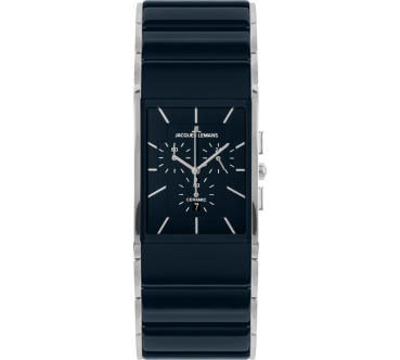 Jacques Lemans 1-1941F Dublin  Uhr Herren Edelstahl Ceramic Cronograph 5Bar Quarz